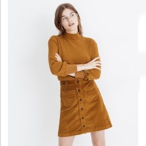 Madewell, Mustard Yellow, Corduroy skirt